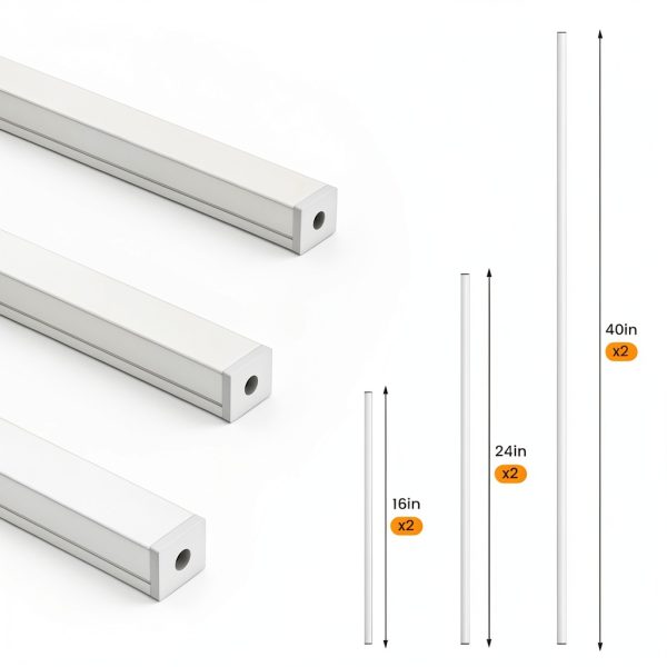 GloryAir LED Wall Light Kit White Touch Dimming Wood Slat-7