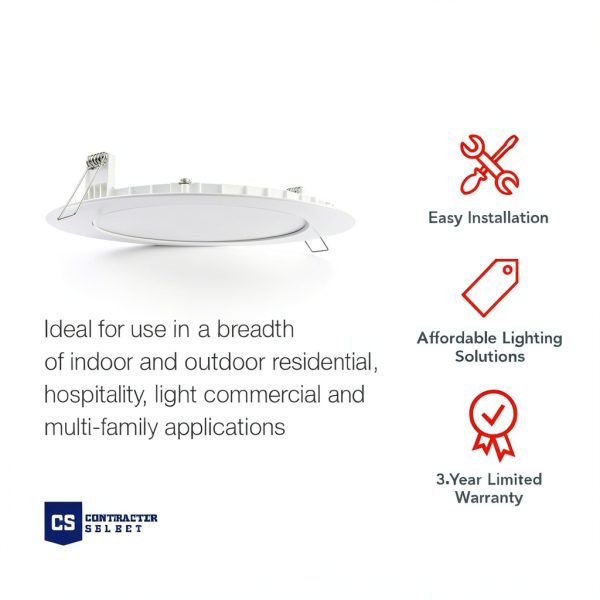 Juno Ultra Thin LED Recessed Light Dimmable White Trim-1