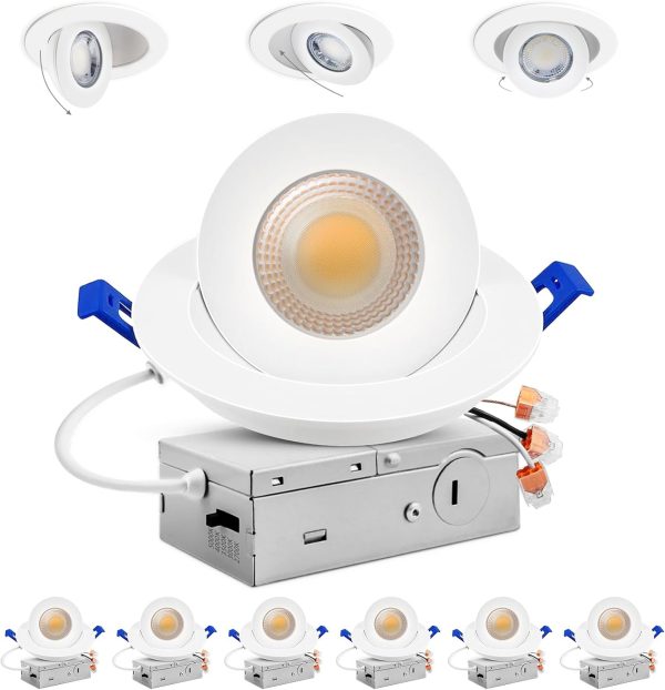 Adetu 4 Inch Gimbal LED Recessed Lights 360 Adjustable-0