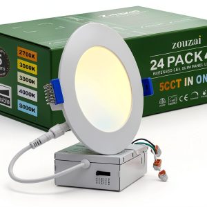 Zouzai 5CCT Dimmable LED Recessed Lighting Easy Install-0