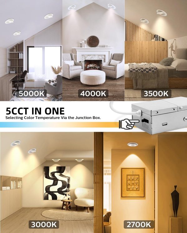 Adetu 4 Inch Gimbal LED Recessed Lights 360 Adjustable-2