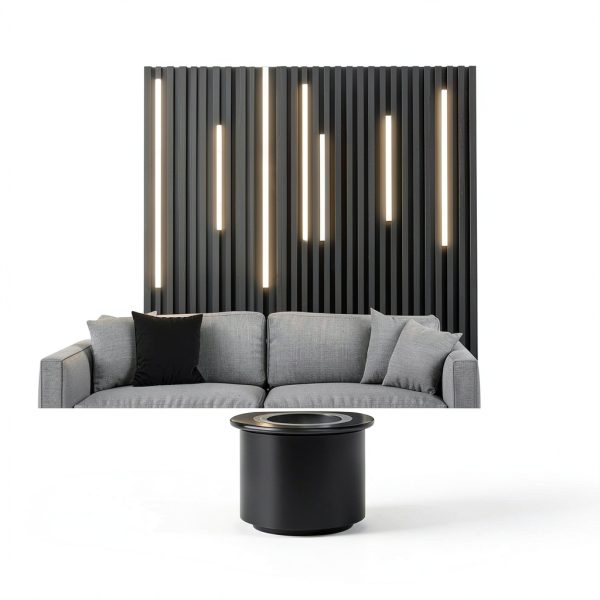 GloryAir LED Wall Light Kit White Touch Dimming Wood Slat-2