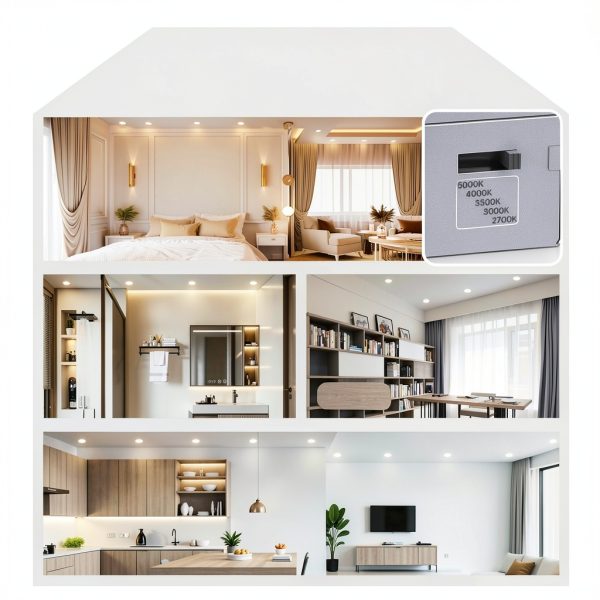 Ensenior Recessed LED Lights 5CCT White Modern Dimmable-1