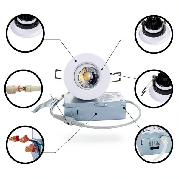 POPANU LED Recessed Downlight Adjustable Dimmable Five CCT-3