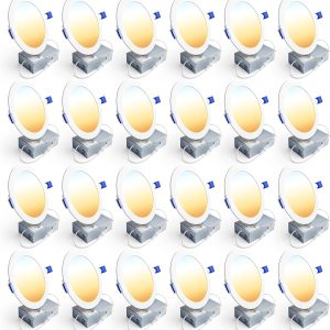 Ensenior 6 Inch Recessed Lighting 5CCT Dimmable LED Ceiling-0