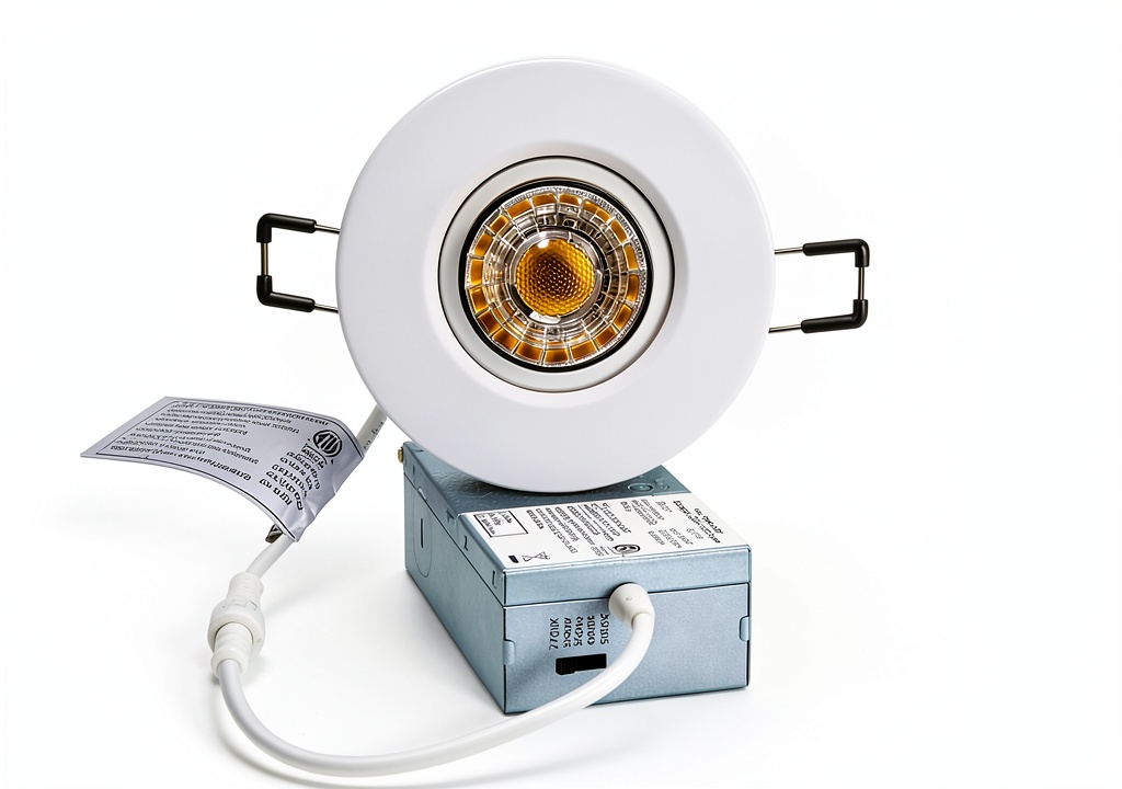 POPANU LED recessed downlight installed in a modern ceiling