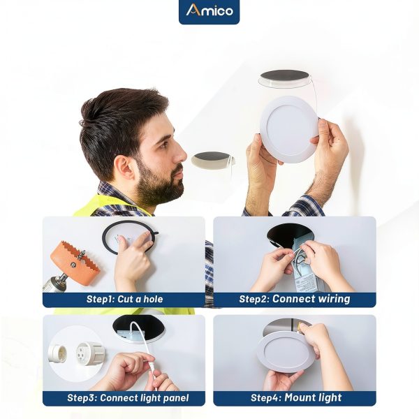 Amico 6 Inch Recessed LED Lighting Dimmable 5CCT-3