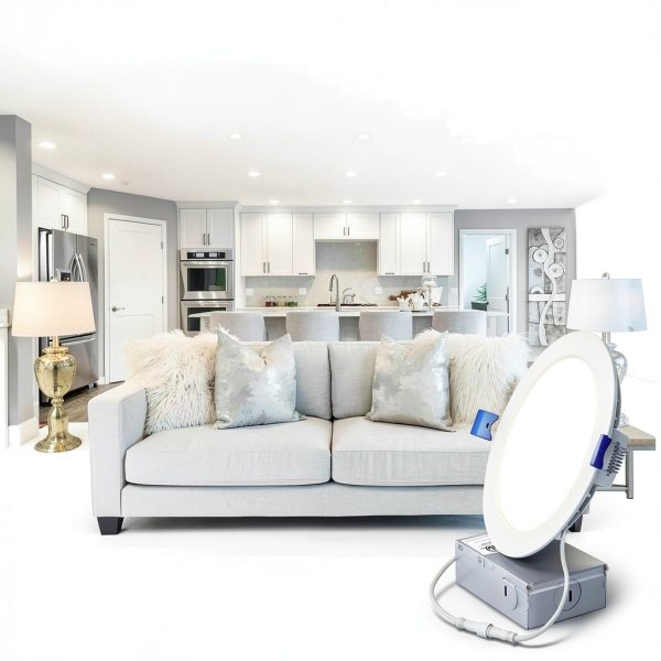 Ensenior Recessed LED Lights 5CCT White Modern Dimmable-2