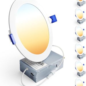 Ensenior 6 Inch Recessed Lighting 5CCT Dimmable LED-0