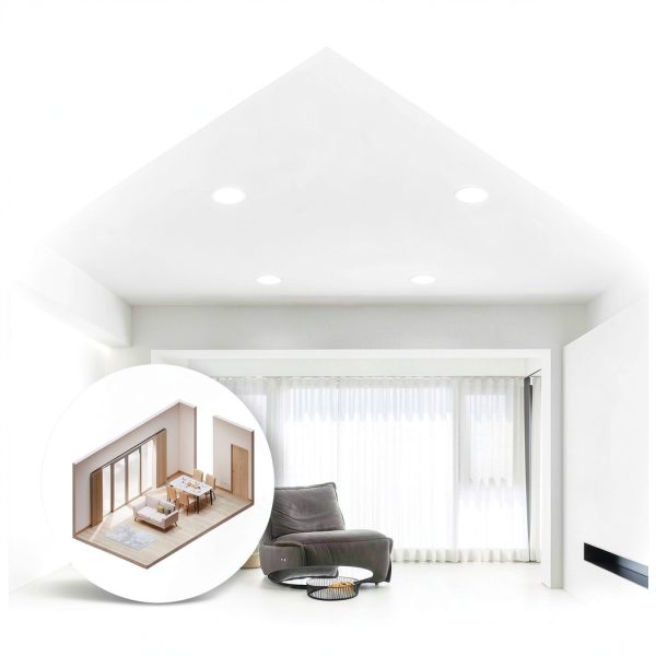 Ensenior Recessed LED Lights 5CCT White Modern Dimmable-8