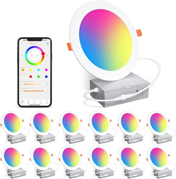 SikSog Smart RGBCW Recessed Lighting Alexa Voice Control-0