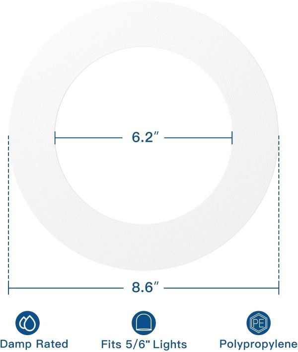 Amico Goof Rings Matte White Black Cover Drywall Ceiling-1