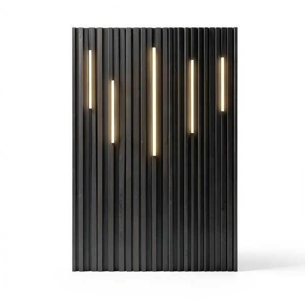 GloryAir LED Wall Light Kit White Touch Dimming Wood Slat-3