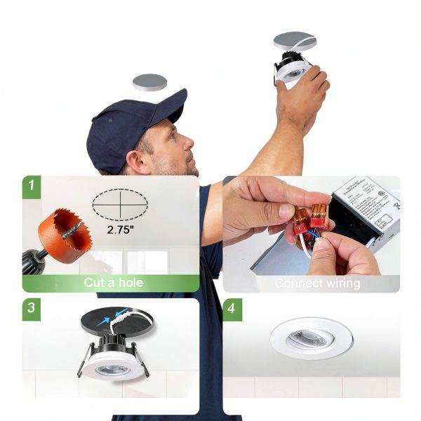 POPANU LED Recessed Downlight Adjustable Dimmable Five CCT-5