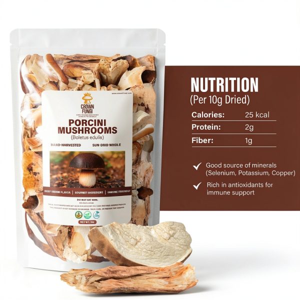 Dried Porcini Mushrooms Crown Fungi 3oz Rich-2