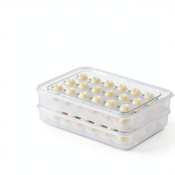 Deviled Egg Containers Newness Set of 2 Stackable Plastic Egg Tray-3