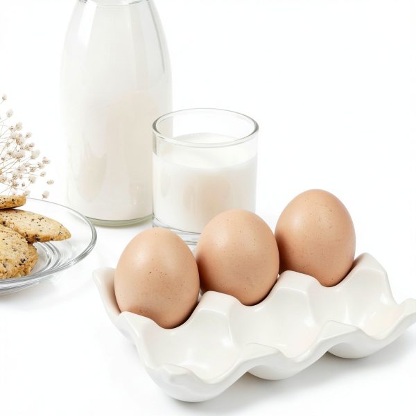 6 Cups Egg Tray Serveware AbbyCindy White 2-Pack Ceramic Organizer-3