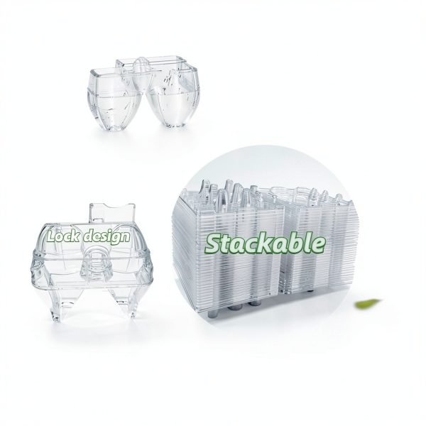Quail Egg Cartons by Gddochn – 50 Pack PVC Clear Egg Storage Trays-2