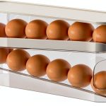 Auto Rolling Egg Holder Sipobuy Fridge Tray with Lid, Two‑Tier Design-0