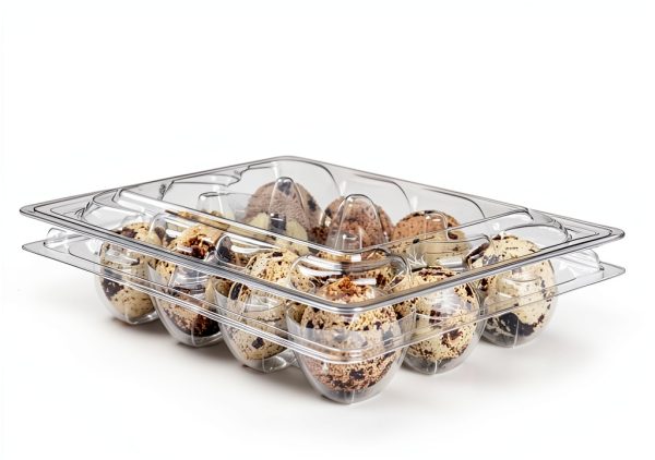 Quail Egg Cartons by Gddochn – 50 Pack PVC Clear Egg Storage Trays-1