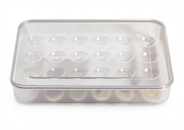 Deviled Egg Containers Newness Set of 2 Stackable Plastic Egg Tray-6