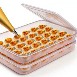 Deviled Egg Containers 77-Life 2-Pack 60-Egg Clear Stackable Tray-0