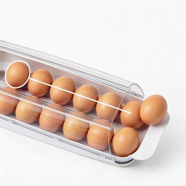 FridgeView Rolling Egg Holder by YouCopia BPA-Free Stackable Egg Tray-1