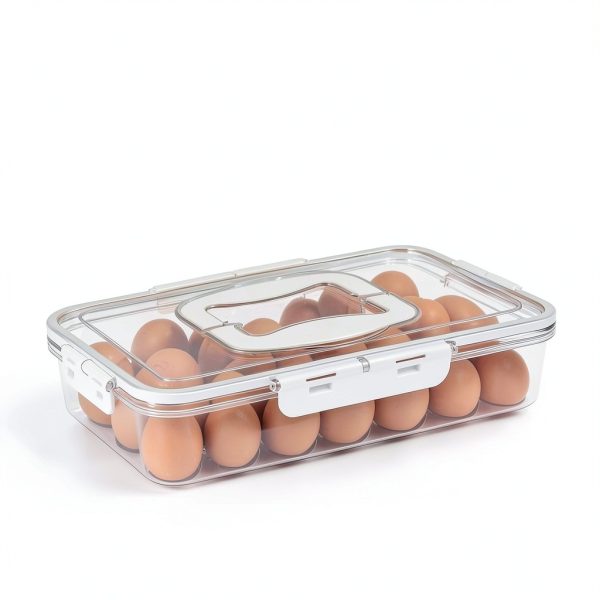 Deviled Egg Containers with Lid 2 Pack Clear Plastic RoskDeewat White-7