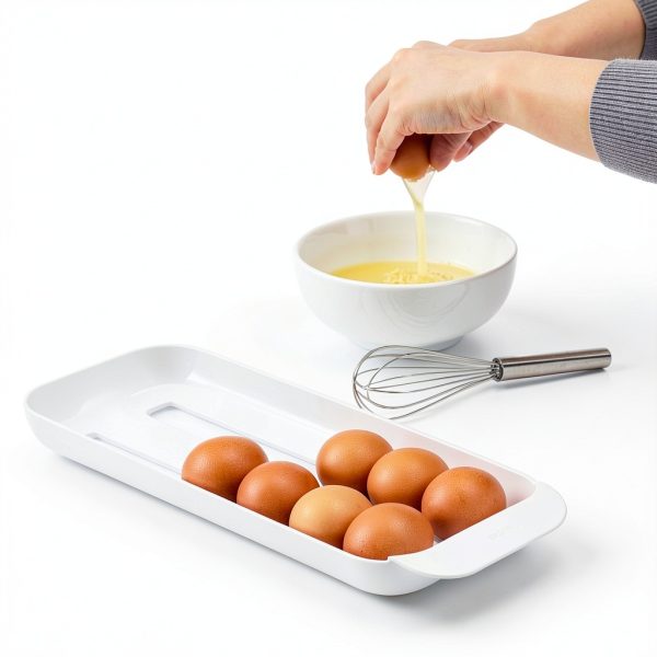 FridgeView Rolling Egg Holder by YouCopia BPA-Free Stackable Egg Tray-6