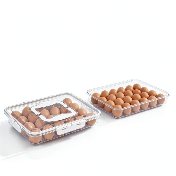 Deviled Egg Containers with Lid 2 Pack Clear Plastic RoskDeewat White-4