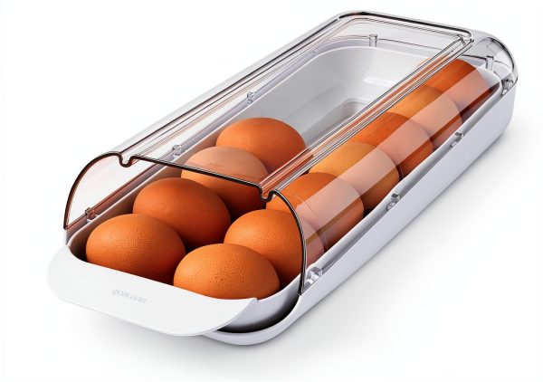 FridgeView Rolling Egg Holder by YouCopia BPA-Free Stackable Egg Tray-0